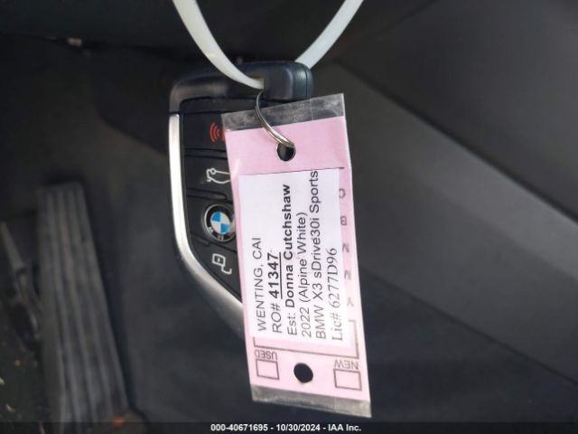 5UX43DP0XN9J37406 BMW X3 Sdrive30i