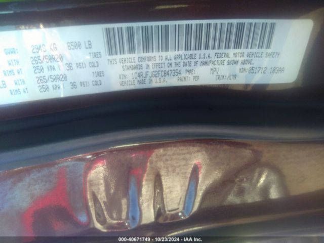 1C4RJFJG2FC847354 Jeep Grand Cherokee Summit