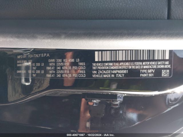 ZACNJDE14NPN98961 Jeep Renegade Altitude 4x4