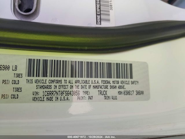 1C6RR7NT0FS643056 RAM 1500 Laramie