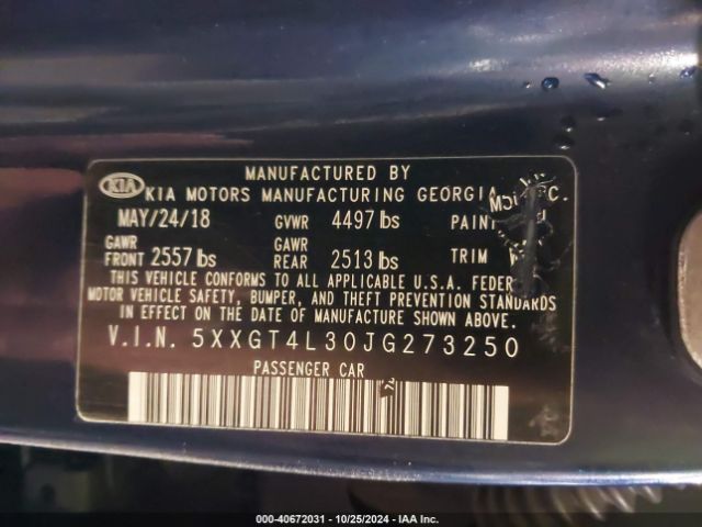 5XXGT4L30JG273250 KIA Optima Lx
