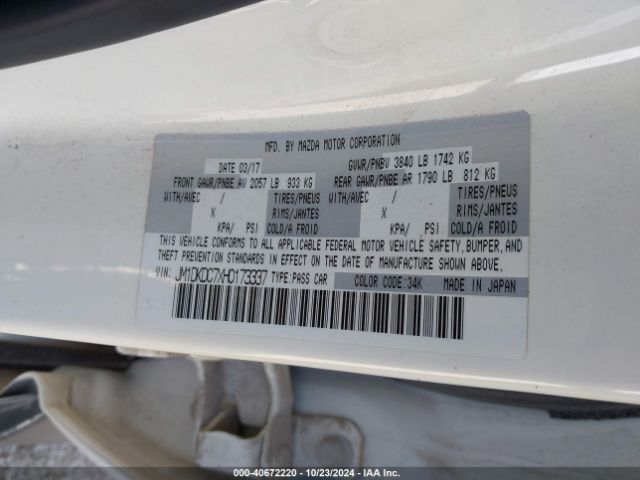 JM1DKDC7XH0173337 Mazda Cx-3 Touring