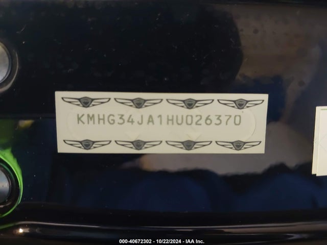 KMHG34JA1HU026370 Genesis G90 3.3t Premium