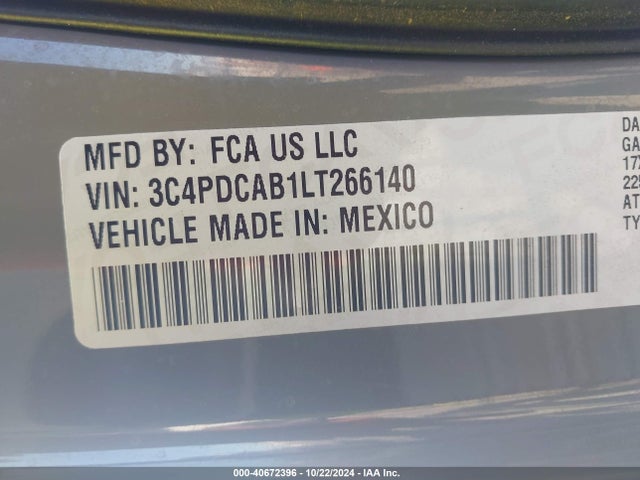 Dodge Journey Se Value 2020 3C4PDCAB1LT266140 Image 9