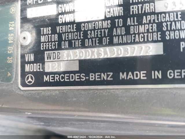 1986 MERCEDES-BENZ 300 WDBEA30DXGA308772 Photo 8