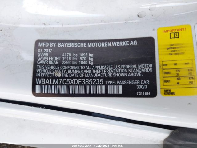 2013 BMW Z4 WBALM7C5XDE385235 Photo 8