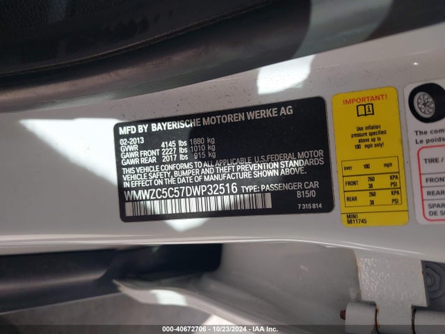 2013 MINI COUNTRYMAN WMWZC5C57DWP32516 Photo 8