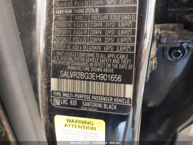 SALVR2BG3EH901656 Land Rover Range Rover Evoque Pure