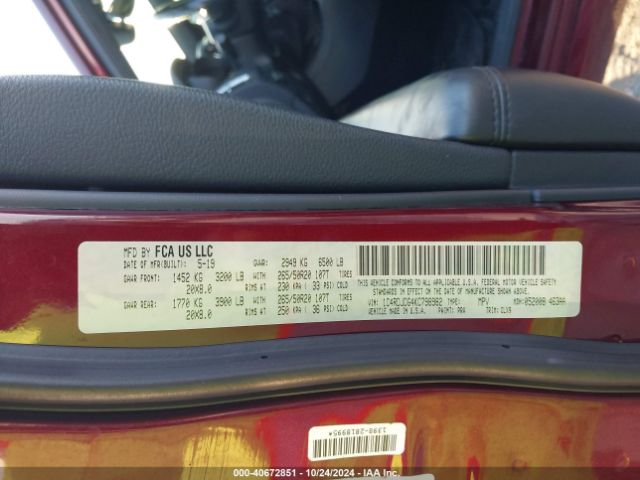 1C4RDJDG4KC798982 Dodge Durango Gt Awd