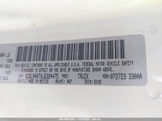 RAM 2500 Tradesman  4x2 8' Box 2018 3C6LR4AT0JG324475 Image 9