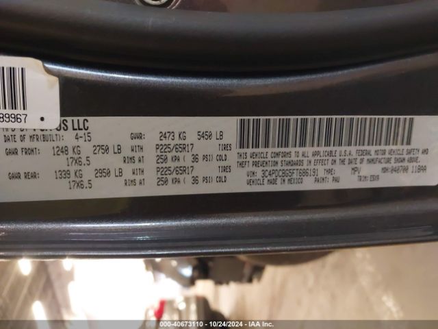 3C4PDCBG5FT686191 Dodge Journey Sxt