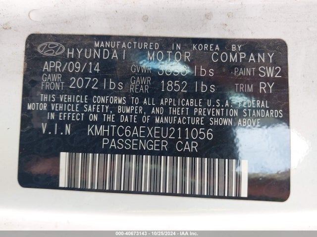 Hyundai Veloster Turbo W/black 2014 KMHTC6AEXEU211056 Image 9