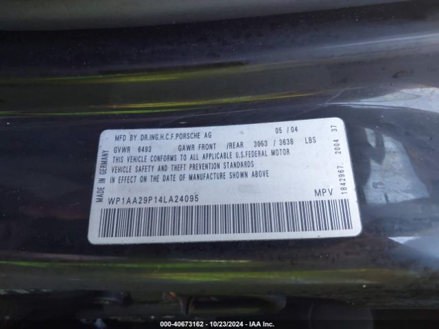 2004 PORSCHE CAYENNE WP1AA29P14LA24095 Photo 8