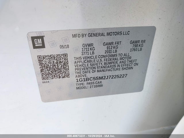 Chevrolet Cruze Ls Auto 2018 1G1BC5SM2J7225227 Image 9
