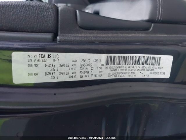 1C4RJFAG7GC443161 Jeep Grand Cherokee Laredo
