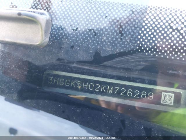 3HGGK5H02KM726289 Honda Fit Ex-l