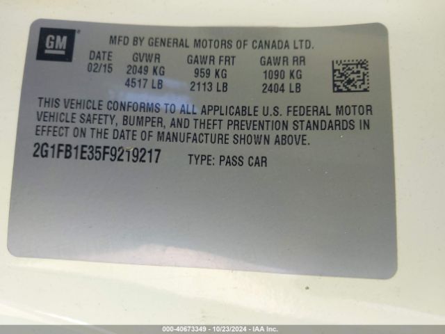2015 CHEVROLET CAMARO 2G1FB1E35F9219217 Photo 8
