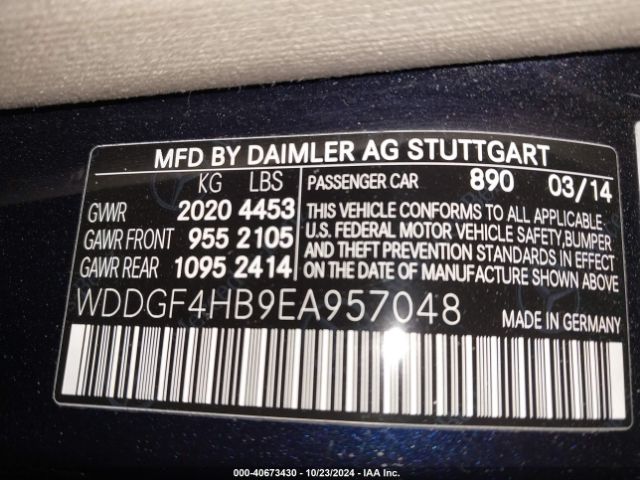 WDDGF4HB9EA957048 Mercedes-Benz C 250 Luxury/sport