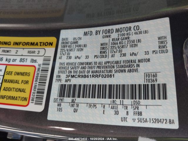 3FMCR9B61RRF02081 Ford Bronco Sport Big Bend