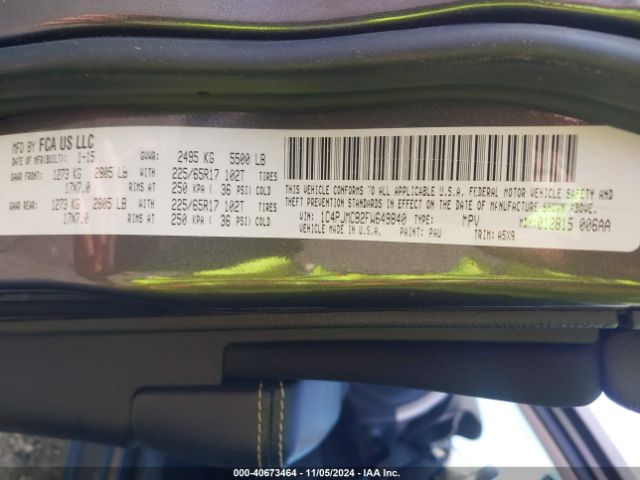 1C4PJMCB2FW649840 Jeep Cherokee Latitude