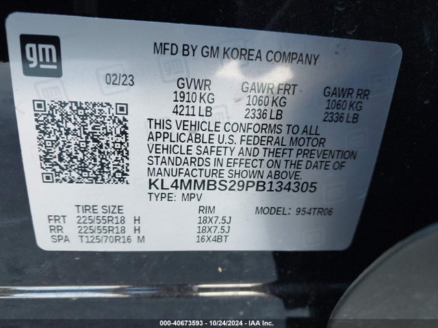 KL4MMBS29PB134305 Buick Encore Gx Preferred Fwd