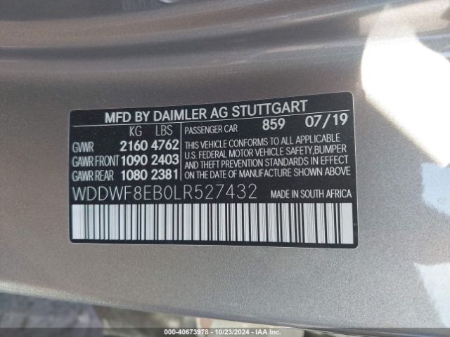 WDDWF8EB0LR527432 Mercedes-Benz C 300 4matic