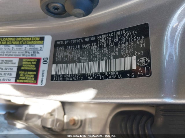 Toyota Corolla Le Plus 2015 2T1BURHE8FC258606 Image 9