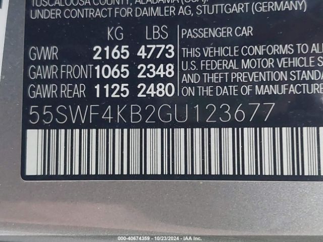 55SWF4KB2GU123677 Mercedes-Benz C 300 4matic/luxury 4matic/sport 4matic