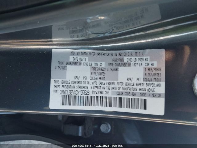 3MYDLBZVXGY137628 Scion IA