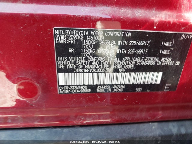 Toyota RAV4 LE 2019 JTMK1RFV2KJ006280 Image 9