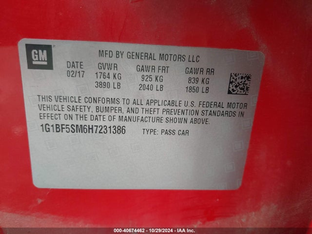 Chevrolet Cruze Premier Auto 2017 1G1BF5SM6H7231386 Image 9