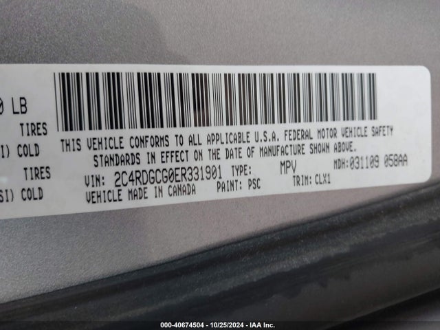 Dodge Grand Caravan Sxt 30th Anniversary 2014 2C4RDGCG0ER331901 Image 9
