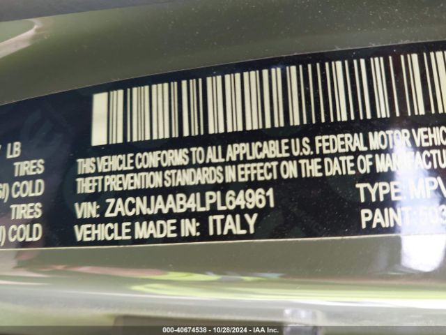 ZACNJAAB4LPL64961 Jeep Renegade Sport Fwd
