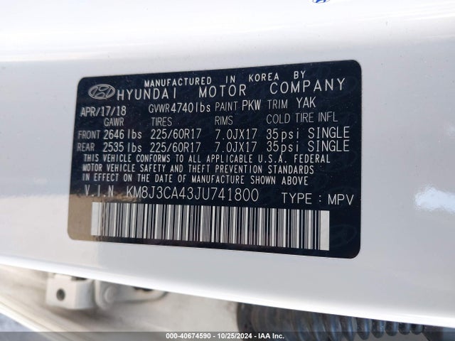 Hyundai Tucson Sel Plus 2018 KM8J3CA43JU741800 Image 9