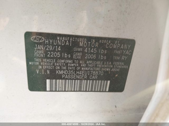 KMHD35LH4EU178870 Hyundai ELANTRA GT