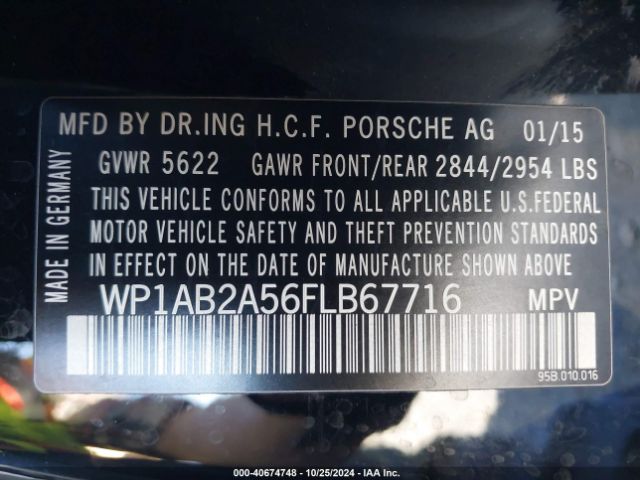 WP1AB2A56FLB67716 Porsche MACAN S