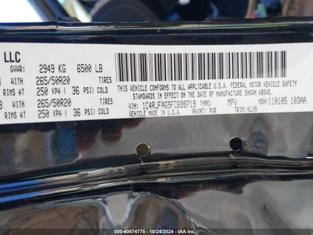 1C4RJFAG9FC699719 Jeep Grand Cherokee Altitude
