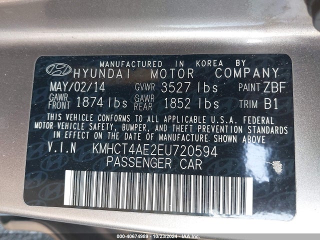 Hyundai ACCENT GLS 2014 KMHCT4AE2EU720594 Image 9
