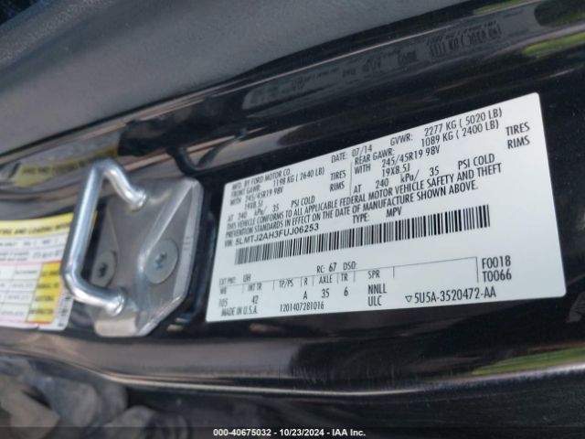 5LMTJ2AH3FUJ06253 Lincoln MKC