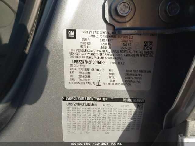 LRBFZNR46PD026686 Buick Envision Essence Fwd
