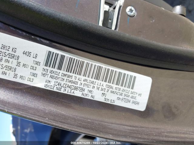 1C4NJCEA4ED887284 Jeep Compass High Altitude