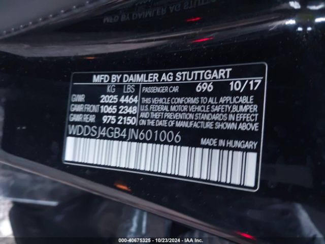 WDDSJ4GB4JN601006 Mercedes-Benz CLA 250 4MATIC