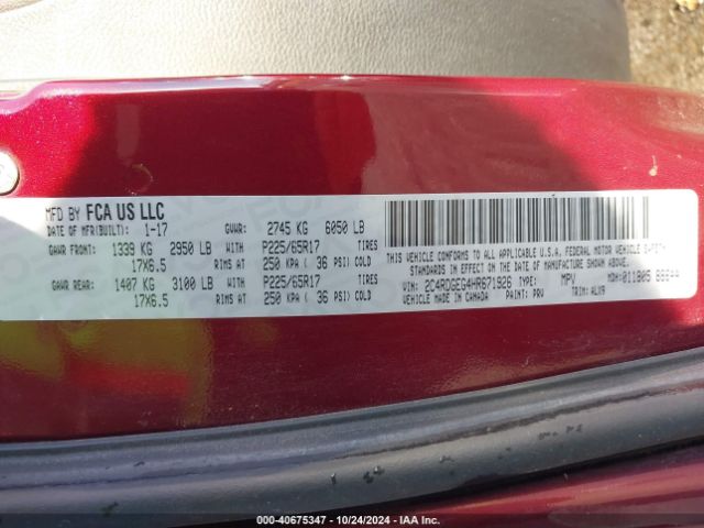 2C4RDGEG4HR671926 Dodge Grand Caravan Gt