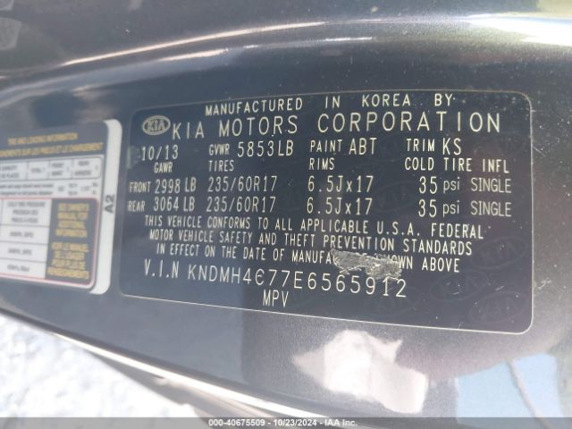 KNDMH4C77E6565912 KIA SEDONA EX