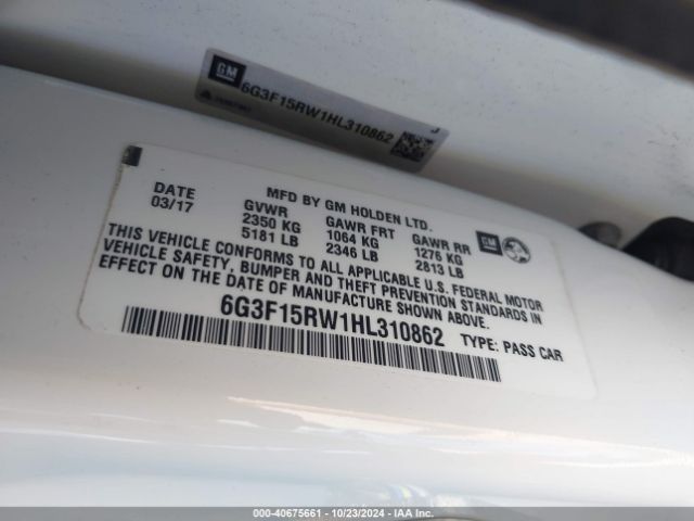 6G3F15RW1HL310862 Chevrolet SS