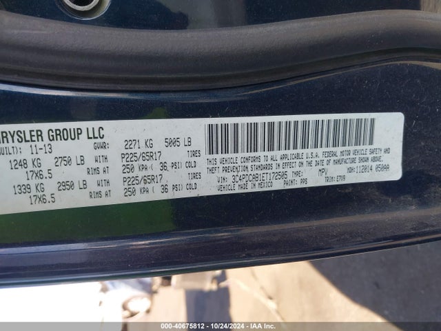 3C4PDCAB1ET172505 Dodge JOURNEY SE