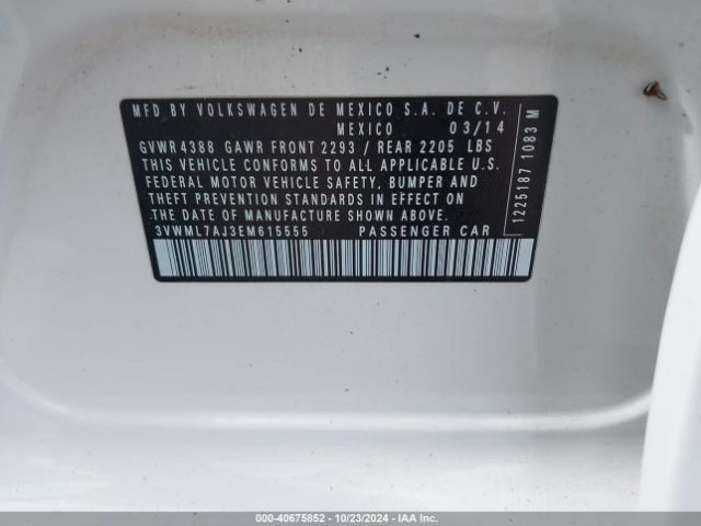 3VWML7AJ3EM615555 Volkswagen Jetta Sportwagen 2.0l Tdi