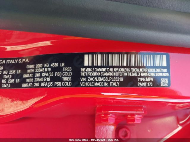 ZACNJBAB8LPL85219 Jeep Renegade Jeepster 4x4