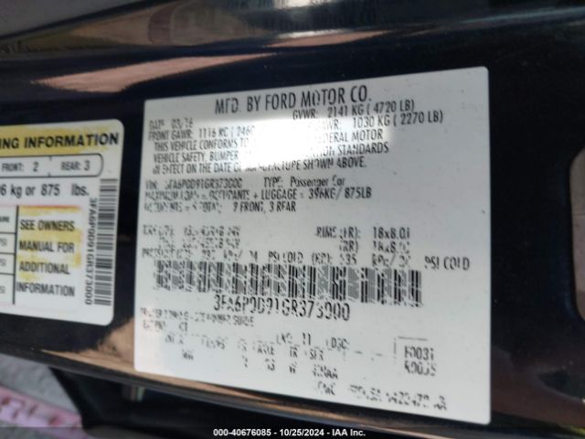 3FA6P0D91GR373000 Ford Fusion Titanium