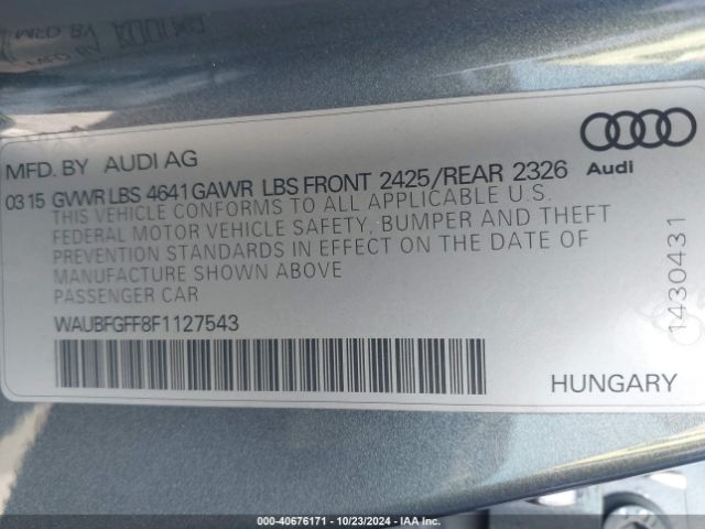 WAUBFGFF8F1127543 Audi S3 2.0t Premium Plus
